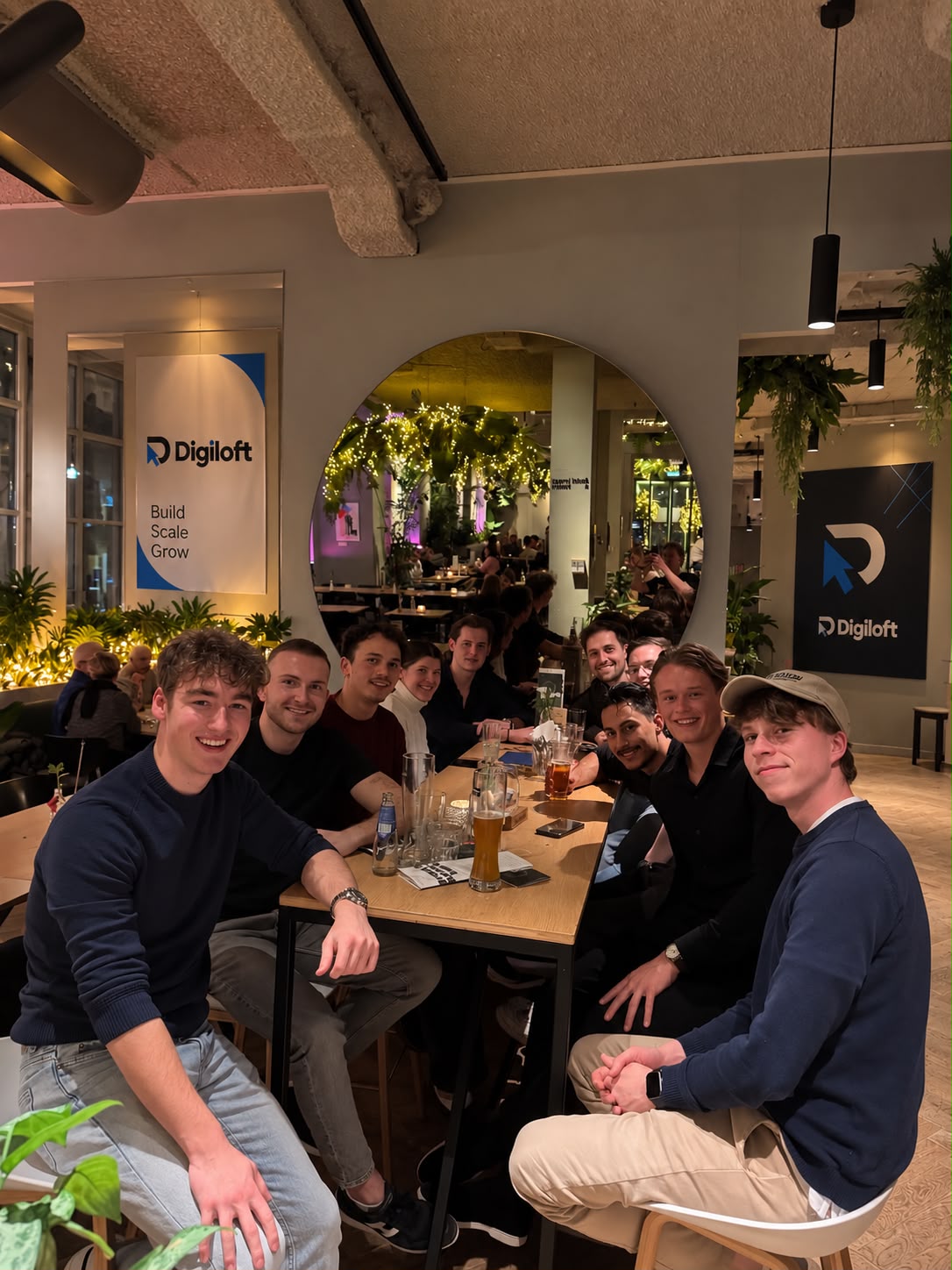 Het Digiloft-team bij een gezellig moment